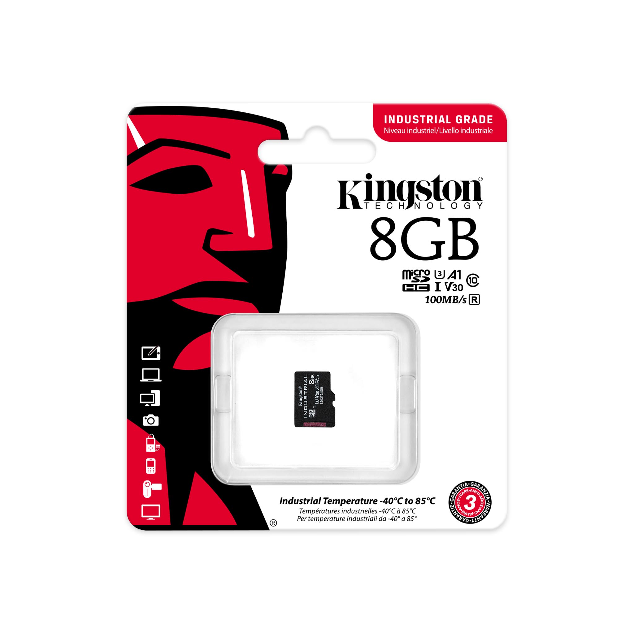 Kingston Industrial Grade 8GB LG G Vista MicroSDHC Card Verified by SanFlash. 90MBs Works for Kingston 