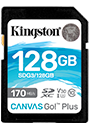 128GB SDXC Canvas Go Plus 170R C10 UHS-I U3 V30				