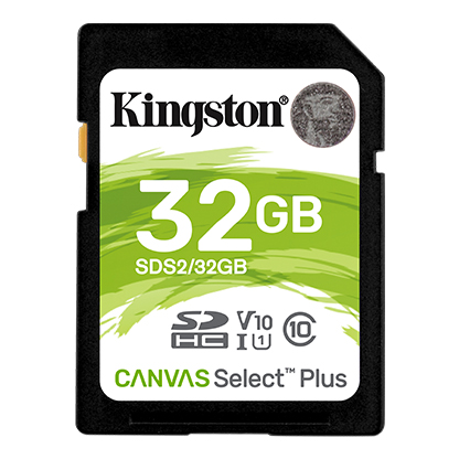 Martin Luther King Junior stroke Crust Canvas Select Plus SD Card, Class 10 UHS-I, 100MB/s, 32GB to 512GB -  Kingston Technology