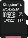 product microsd canvas select card only sdcs256gbsp