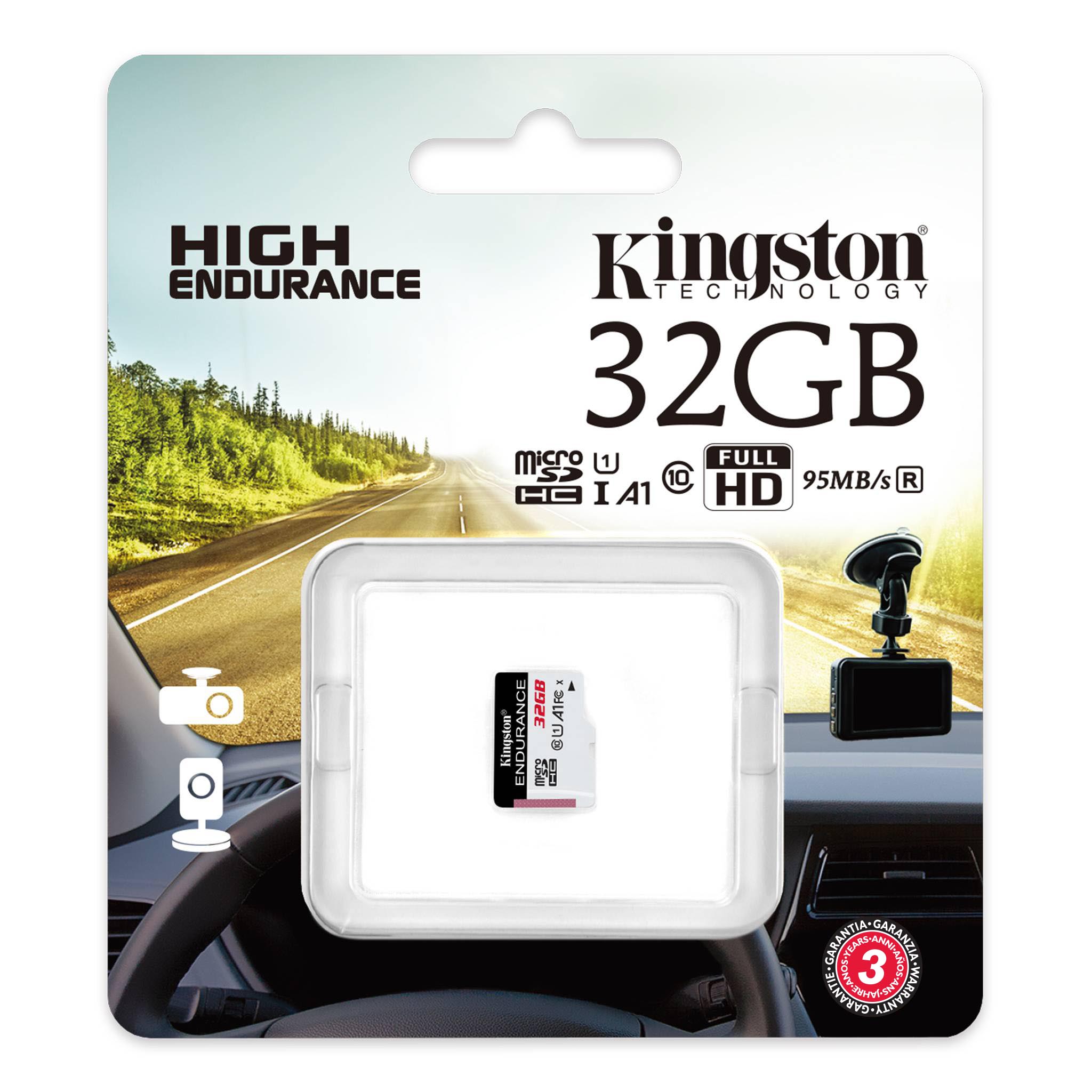 Kingston Kingston 32Go 64Go 128Go High-Endurance MicroSD Carte Mémoire UHS-I U1 A1 C10 FR 