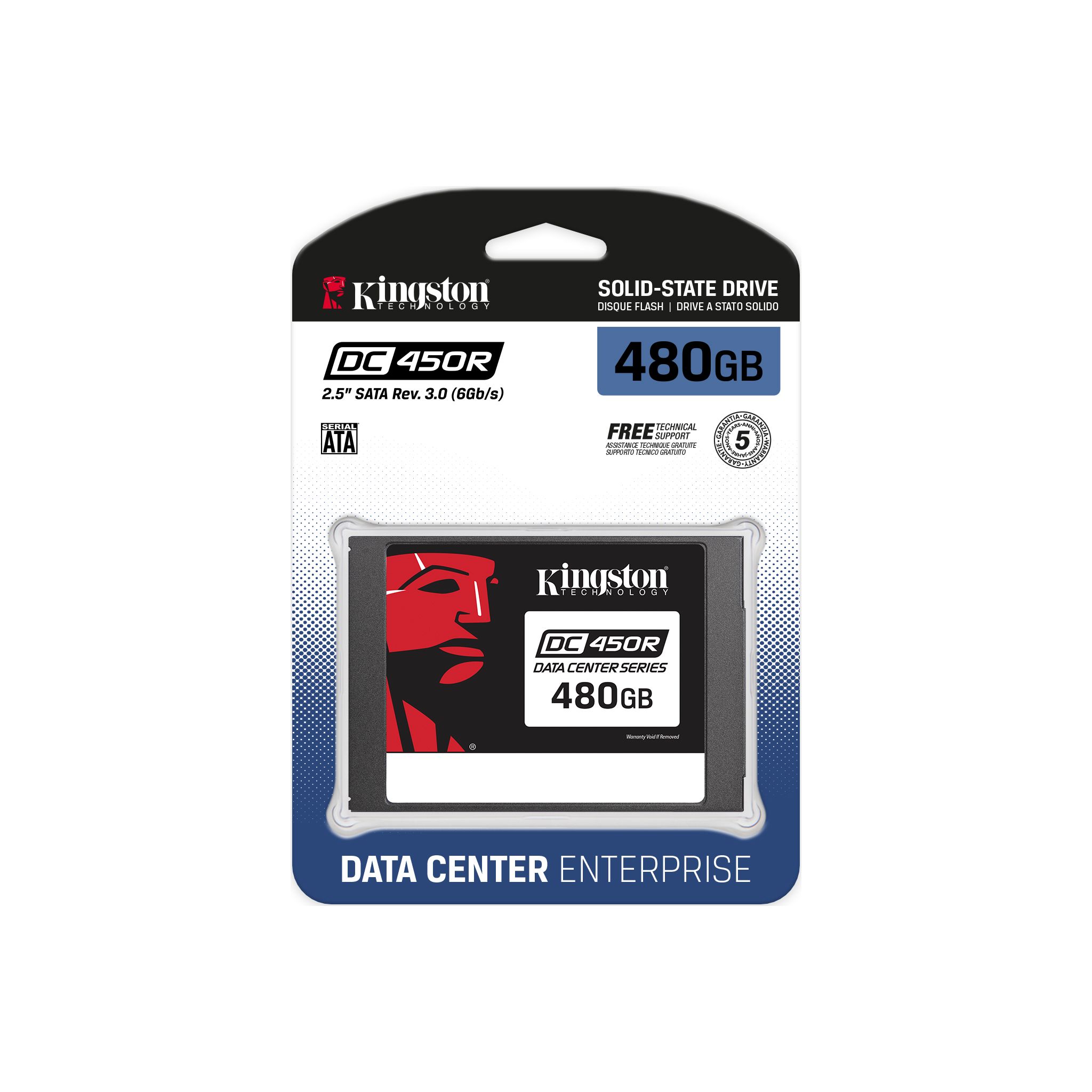 Data Center DC450R – 2.5" Enterprise SSD for Server – 7.68TB, 3.8TB, 1.9TB, 960GB and - Kingston