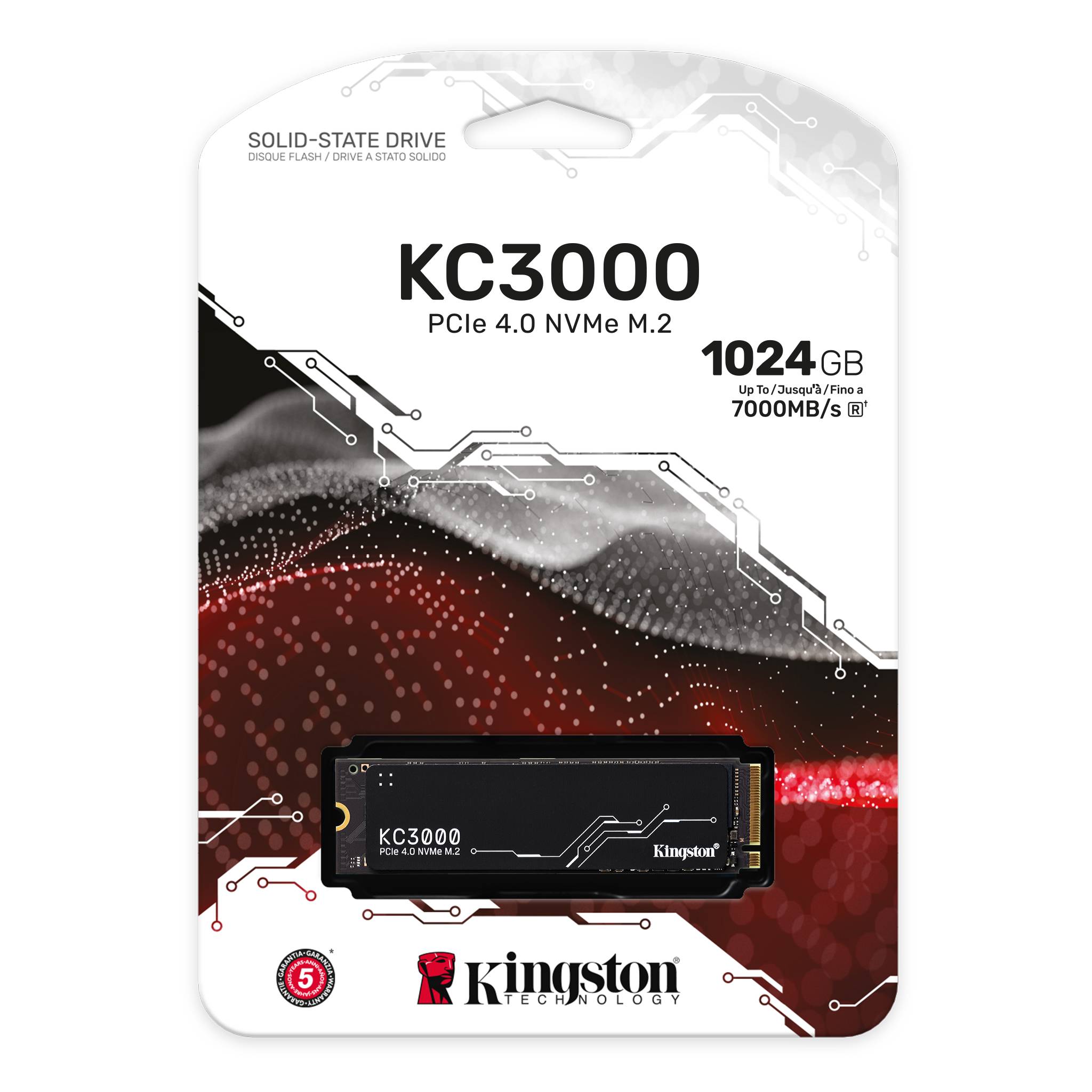 KC3000 PCIe 4.0 NVMe M.2 SSD Alto para computadoras de y portátiles Kingston Technology