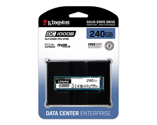 Data Center DC1000B – M.2 (2280) NVMe Server Boot Drive (SSD) – 240GB  -960GB - Kingston Technology