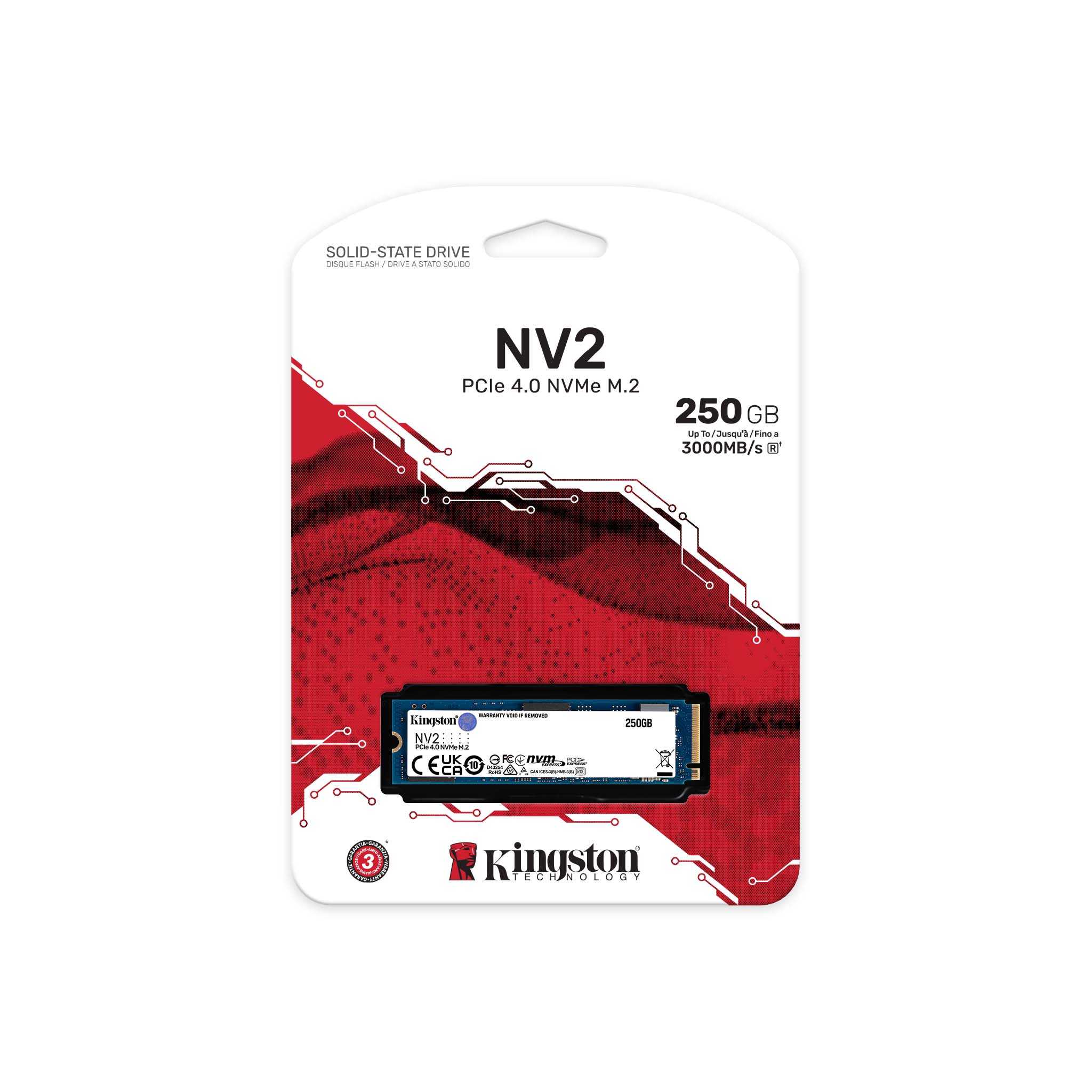NV2 PCIe 4.0 NVMe SSD 250GB – 2TB - Kingston Technology