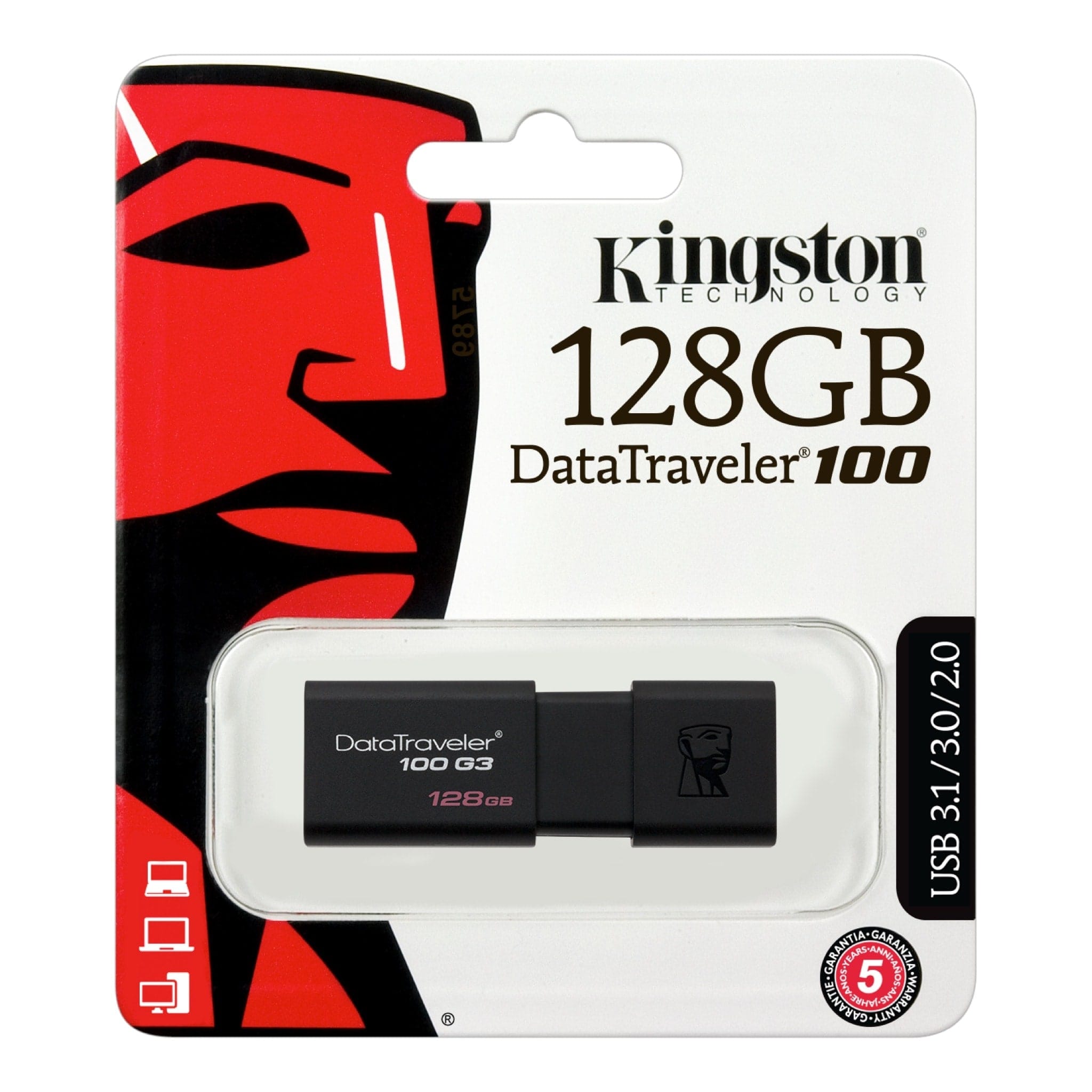 3.1 Flash Drive Kingston DT100G3//32GB DataTraveler 100 G3 USB 3.0 32 GB NOIR