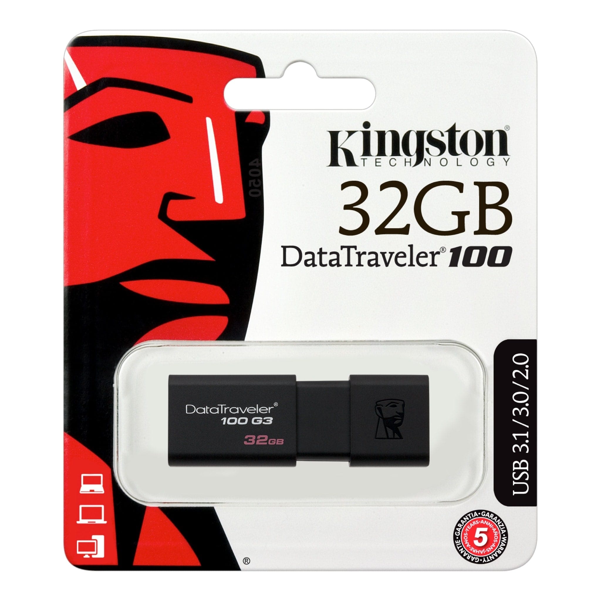 DataTraveler 100 G3 Pen Drive - 16GB-128GB - Kingston Technology