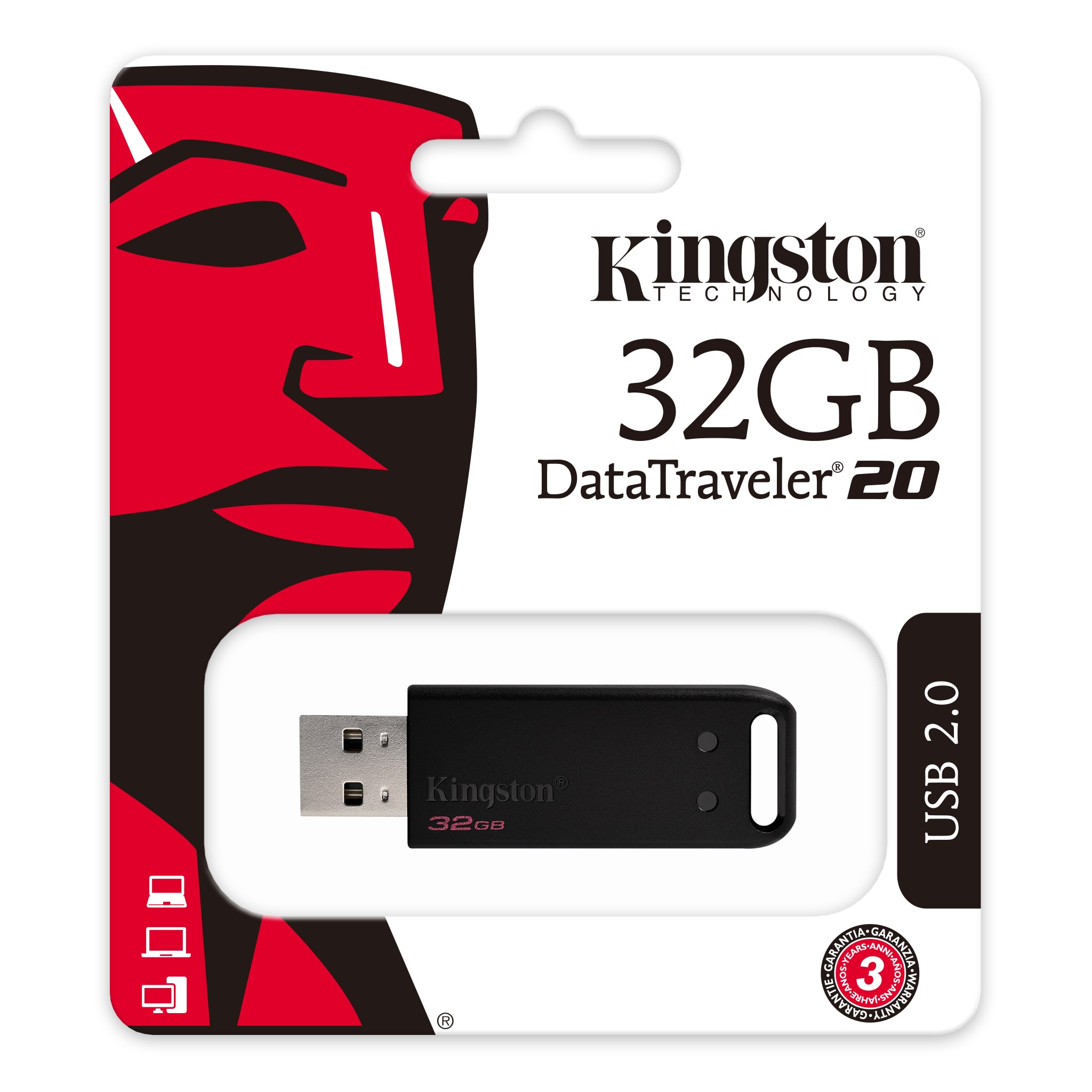 DataTraveler 20 USB Flash Bellek – 32GB, 64GB – Kingston Technology