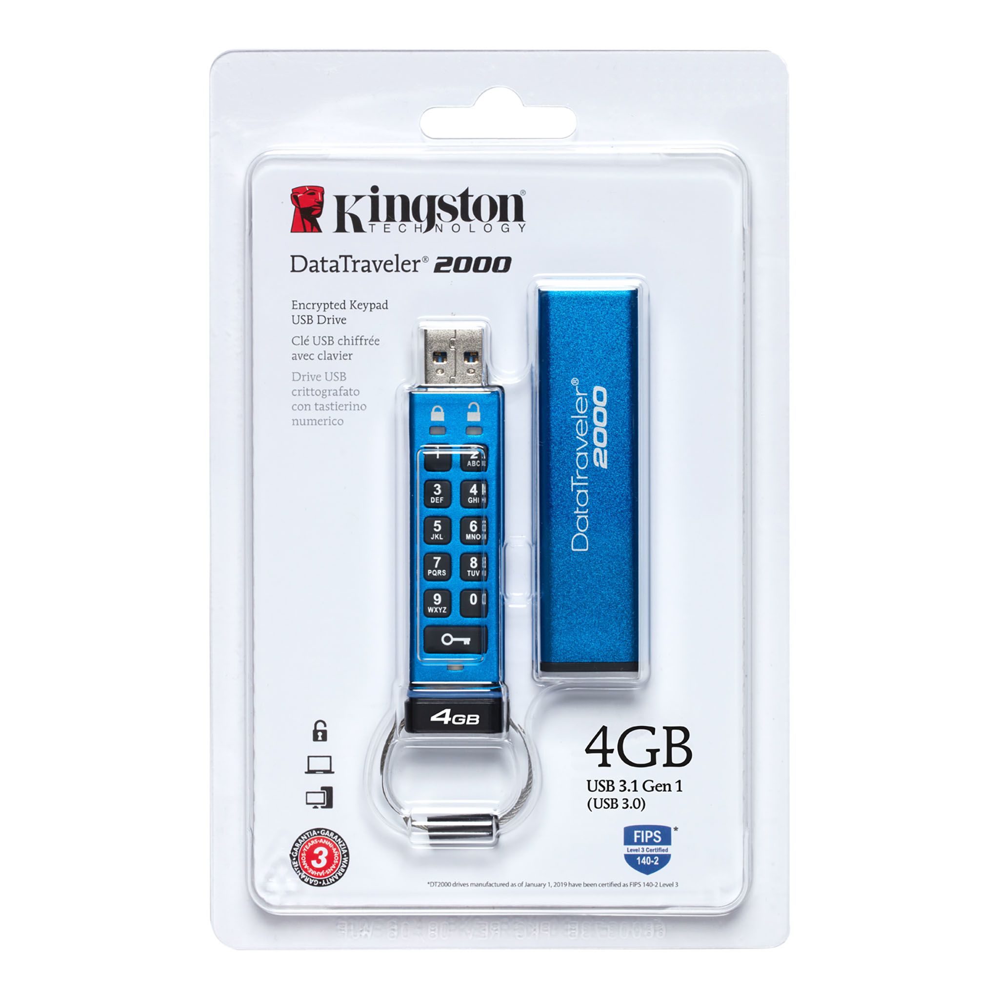 Outward Rebellion Lil DataTraveler 2000 USB Flash Drive with Alphanumeric Keypad - Kingston  Technology