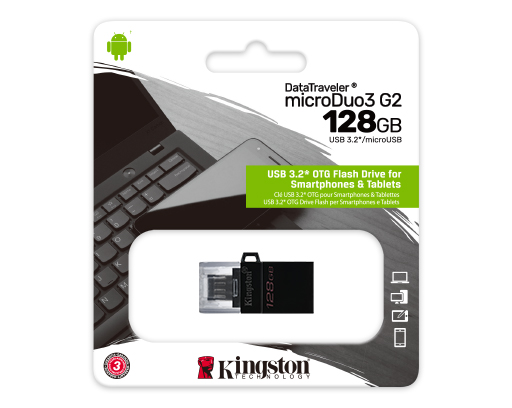 New Kingston DataTraveler DT microDuo 64GB 64G 64 G USB 3.0 70MB/s Flash Drive 