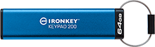 64GB IronKey Keypad 200, FIPS 140-3 Lvl 3 (Pending) AES-256 Encrypted
