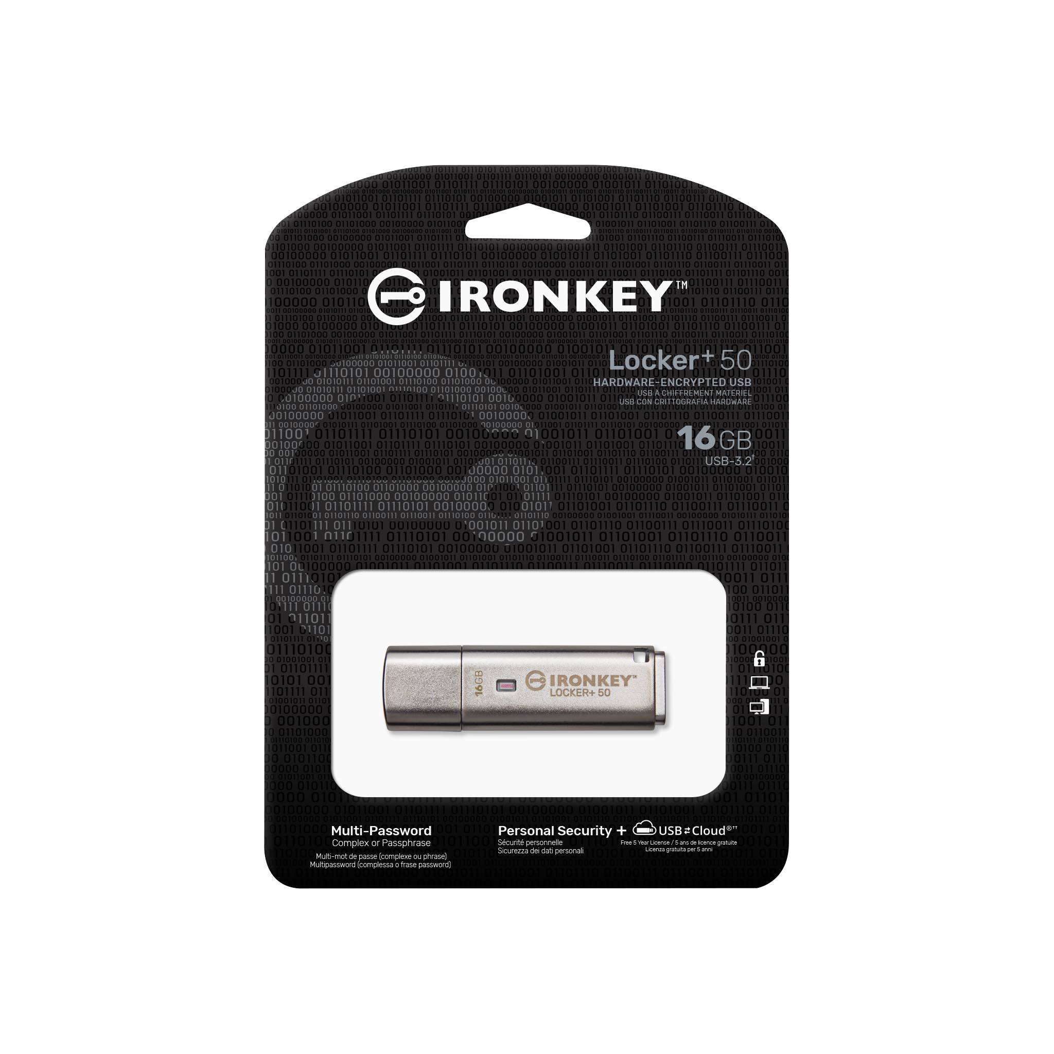 IronKey Locker+ 50暗号化 USB フラッシュドライブ - Kingston Technology
