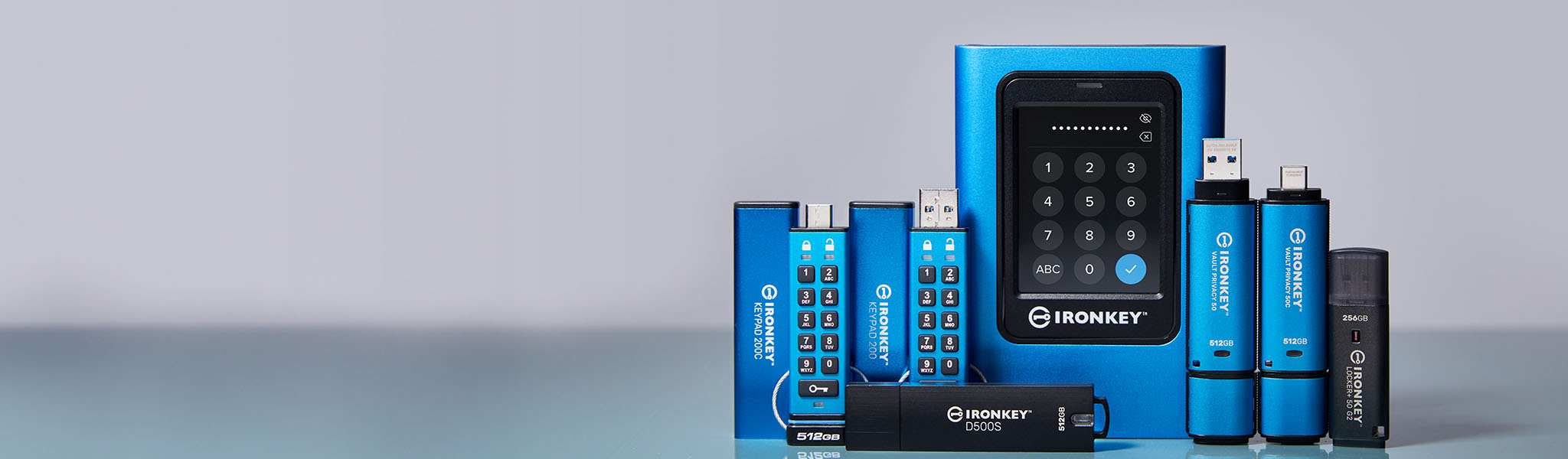 Famiglia di drive USB crittografati Kingston IronKey