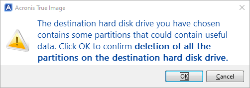 acronis true image segmentation fault