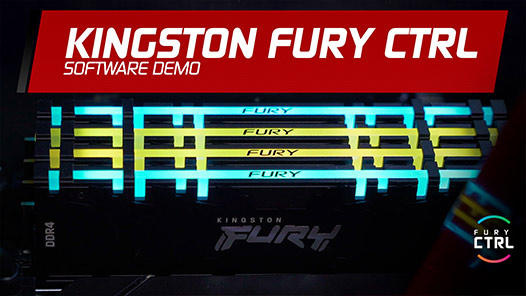 ПО Kingston FURY CTRL позволяет настраивать эффекты подсветки в продуктах Kingston FURY RGB. 