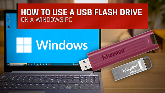 Using a USB drive on a Windows PC