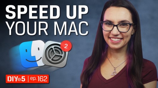 Trisha neben den Symbolen für den Mac und die Systemeinstellungen des Mac