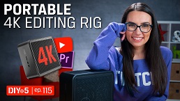 Trisha apresenta os benefícios da Intel NUC 9, uma máquina de criação de conteúdo 4k altamente versátil projetada para uso em movimento.
