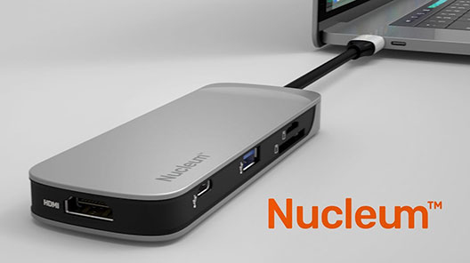 Используйте мышь, монитор и все периферийные устройства, к которым вы привыкли, с помощью концентратора USB-C Nucleum.