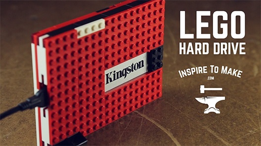 Carcasa de dispositivo SSD de Kingston con LEGO