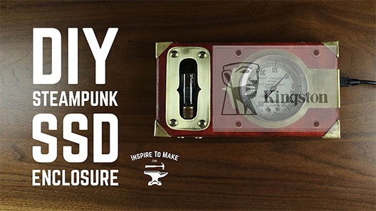 Carcasa de dispositivo SSD de Kingston con temática Steampunk