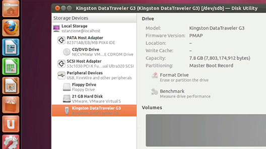 Using a USB drive on Ubuntu Linux 